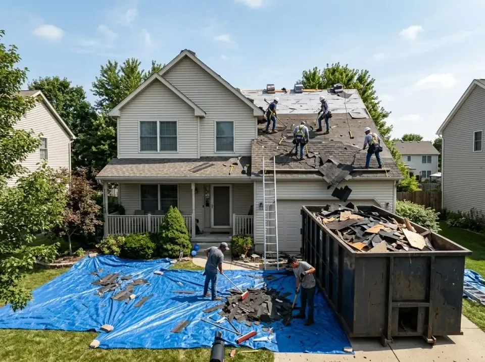 roof-replacement-debris-remova-004 — frequently asked questions, Cheapest Dumpster Rentals in Village St. George, LA